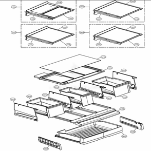 Refrigerator Parts Diagram and Parts List for LFXC24726S ASTCNA3 LG Refrigerator