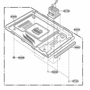 Base Plate Parts Diagram and Parts List for JES1339WC CWHEGEU LG Wall Oven