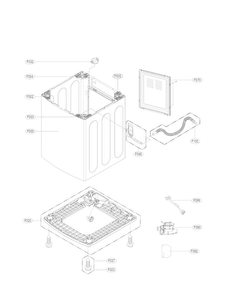 Out Case Parts Diagram and Parts List for WT1101CW  LG Washer