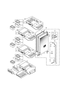 Refrigerator Parts Diagram and Parts List for GR-J303UGAAFCSJA  LG Refrigerator
