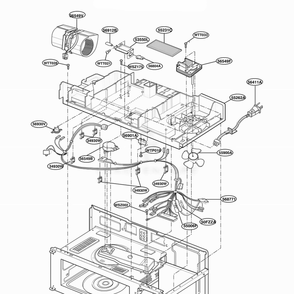 Interior Parts 2 Diagram and Parts List for MH7130XEZ1 A1EWRP LG Range