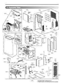Diagram 1 Diagram and Parts List for LP0824IVSM AC1AHDC LG Air Conditioner