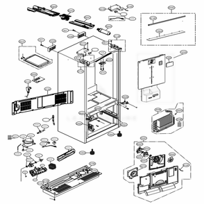 Case Parts Diagram and Parts List for LFXS26566S ASTCNA0 LG Refrigerator