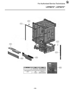 Diagram 1 Diagram and Parts List for LDPM6762S ASSESNA LG Dishwasher