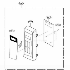 Part Location Diagram of 3506W1A605D LG MEMBRANE