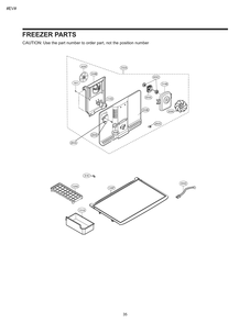 Freezer Parts Diagram and Parts List for GM-U652GQCP ASWCSE4 LG Refrigerator
