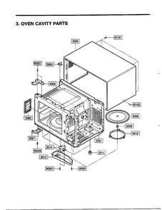 Complete Microwave Ass`y Page 3 Diagram and Parts List for 68-9245  LG Microwave