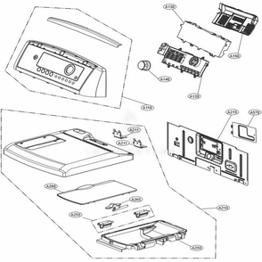 Control Panel And Plate Assembly Diagram and Parts List for DLEX5780WE ABWEEUS LG Dryer