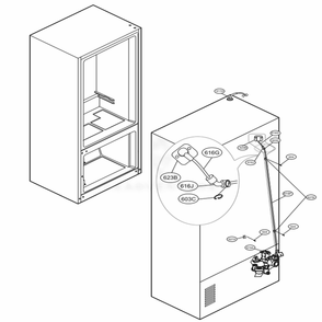 Valve And Water Tube Parts Diagram and Parts List for LMXC23746S ASTCNA2 LG Refrigerator