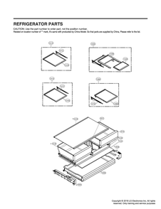 Refrigerator Parts Diagram and Parts List for GR-J288NSXM ASTCNA0 LG Refrigerator