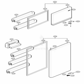 Door Parts Diagram and Parts List for LTCS24223B AWBCNA6 LG Refrigerator