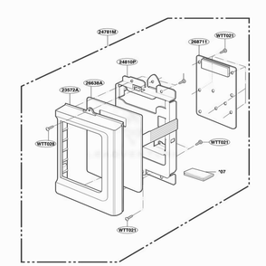 Controller Parts Diagram and Parts List for MV1155W WHEGSE LG Range