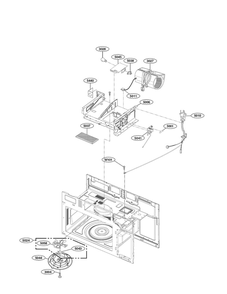 Interior Parts 2 Diagram and Parts List for LMV1831ST 00 LG Microwave