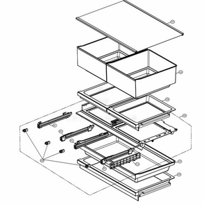 Vegatable Room Part Diagram and Parts List for URNTS3106N AGRCNA1 LG Refrigerator