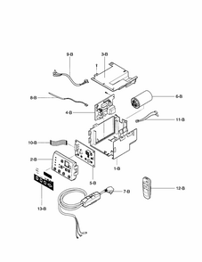 Control Box Assembly Diagram and Parts List for 58075281500  Kenmore Air Conditioner