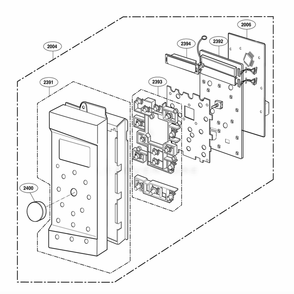 Controller Parts Diagram and Parts List for SCA1001HSS AS2EGEU LG Wall Oven