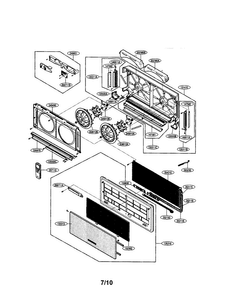 Part Location Diagram of 4995A20825A LG Case Assembly,Control(Indoor)