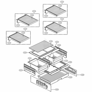 Refrigerator Parts Diagram and Parts List for 71016 ATICSE0 LG Refrigerator