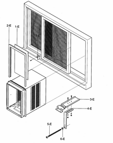 Installation Kit Assy Diagram and Parts List for 58072126200  Kenmore Air Conditioner