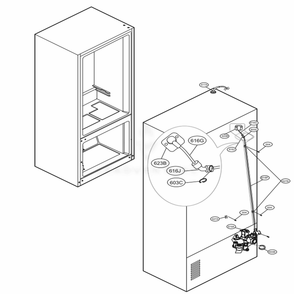 Valve And Water Tube Parts Diagram and Parts List for LMXC23746S ASTCNA0 LG Refrigerator