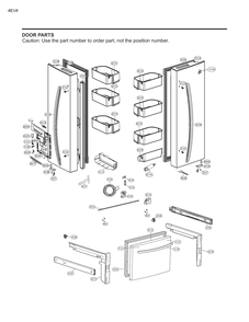 Door Parts Diagram and Parts List for GM-F223DSXM ASTCNA1 LG Refrigerator
