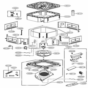 Indoor Unit Diagram and Parts List for LCN247HV ANWBEUS LG Air Conditioner