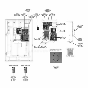 Outside Unit Diagram and Parts List for ARWB168DAS4 AWGBLUS LG Air Conditioner