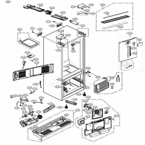 Part Location Diagram of EBR86093720 LG PCB ASSEMBLY,MAIN