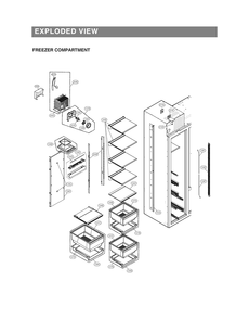 Freezer Compartment Diagram and Parts List for GR-L276DSBM ASTCNA0 LG Refrigerator