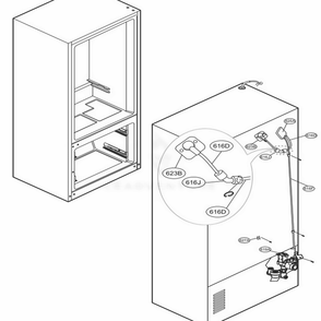 Valve And Water Tube Parts Diagram and Parts List for 71036 ATICSE0 LG Refrigerator
