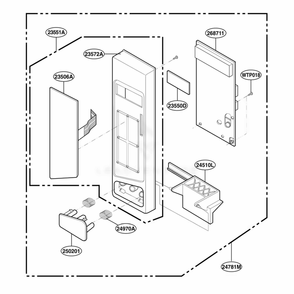 Control Panel Parts Diagram and Parts List for KCMS185JBL CB1EKAD LG Wall Oven