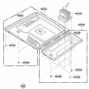 Base Plate Parts Diagram and Parts List for KCMS2055SSS CSTEKAD LG Wall Oven
