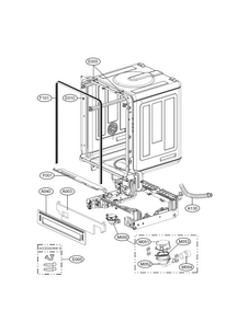 Case Parts Diagram and Parts List for LDS5774ST  LG Dishwasher