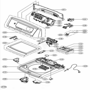 Top Cover Assembly Diagram and Parts List for 31512 ABWESEU LG Washer Dryer Combo