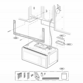 Installation Parts Diagram and Parts List for LMV1813ST CSBELGA LG Microwave