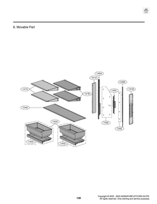 Movable Part Diagram and Parts List for GR-825FGPRM ASWCNA0 LG Refrigerator