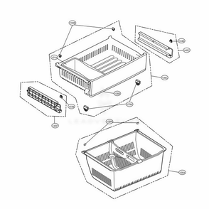 Freezer Parts Diagram and Parts List for LFXS26596M AMTCNA0 LG Refrigerator