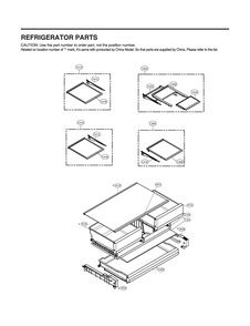 Refrigerator Parts Diagram and Parts List for GR-L28ANSXM ASTCNA6 LG Refrigerator