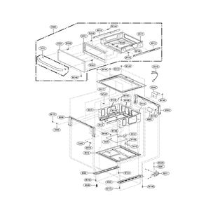 Drawer Diagram and Parts List for LRE30955ST 00 LG Range
