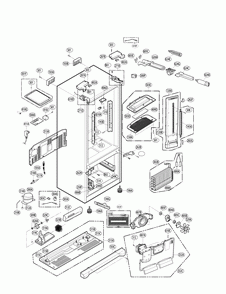 Case parts Diagram and Parts List for 79570322311  Kenmore Refrigerator