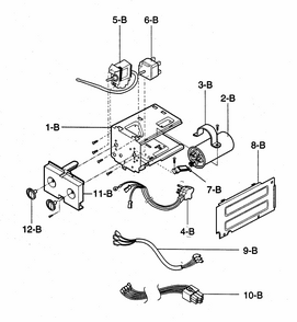 Control Box Assy Diagram and Parts List for 58072077200  Kenmore Air Conditioner
