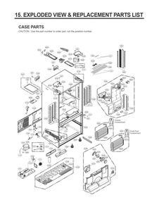 Case Parts Diagram and Parts List for LFX32945ST 01 LG Refrigerator