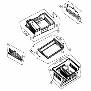Freezer Parts Diagram and Parts List for 73167 ASBCSE0 LG Refrigerator