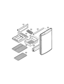Door And Shelves Diagram and Parts List for GR-131SPF  LG Refrigerator
