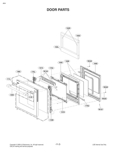 Door Parts Diagram and Parts List for FH4767SS ASTESGN LG Range