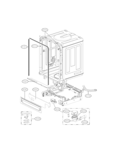Case Parts Diagram and Parts List for LDF8874ST  LG Dishwasher