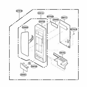 Control Panel Parts Diagram and Parts List for MT4110SPQ KWHEWRP LG Wall Oven