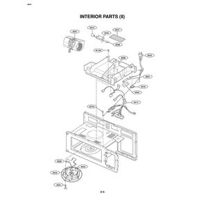 Section 1 Diagram and Parts List for MV1615W AWHEGSE LG Microwave Oven Combo