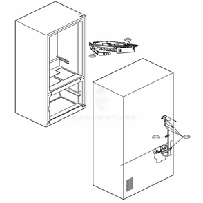 Water And Icemaker Parts Diagram and Parts List for LFC21776ST ASTCNA7 LG Refrigerator