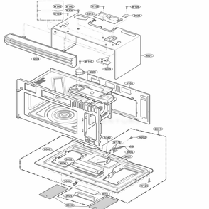 Oven Cavity Parts Diagram and Parts List for 80822 AW1ESEA LG Wall Oven